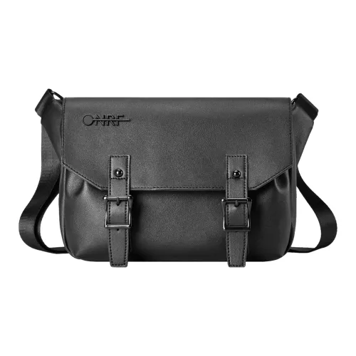 ONRF ПВХ Кожа Курьерская Сумка Двойная Плечевая Сумка через плечо Сумка через плечо Стандартная Унисекс Черная