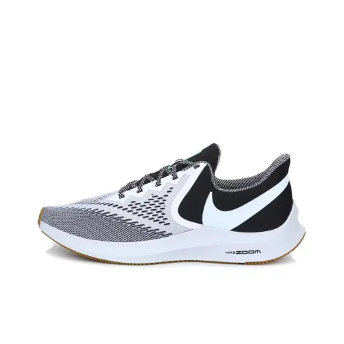 Nike Zoom Winflo 6 Амортизирующие низкие беговые кроссовки с противоскользящим эффектом мужские черные и серые