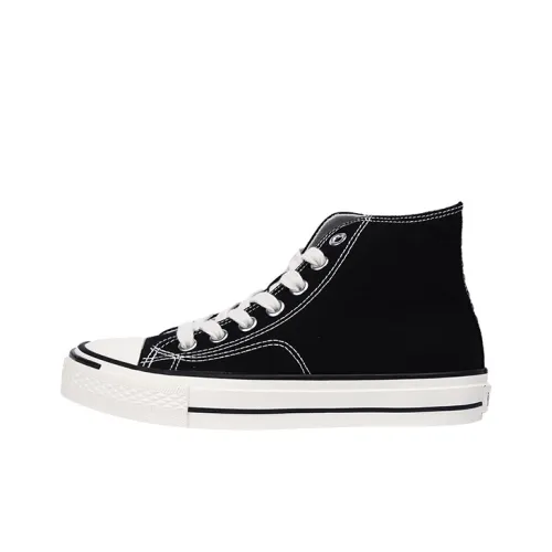 ISTEP High-Top Canvas Shoes Black Women's