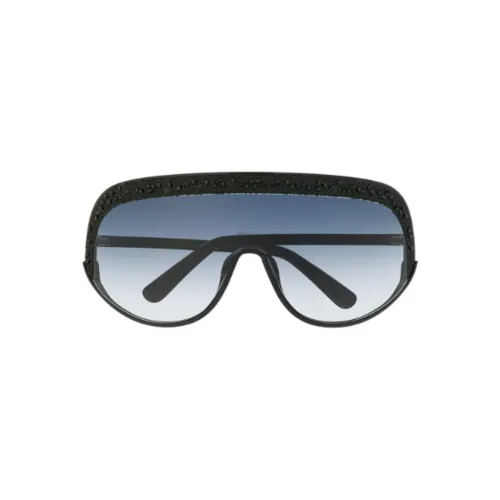 Jimmy Choo Ацетат Rhinestone Нерегулярная форма Солнцезащитные очки Мужской Черный