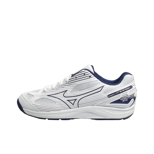 Mizuno Cyclone Speed 4 Low Топ Кроссовки для тренировок Унисекс Белый Синий Золото