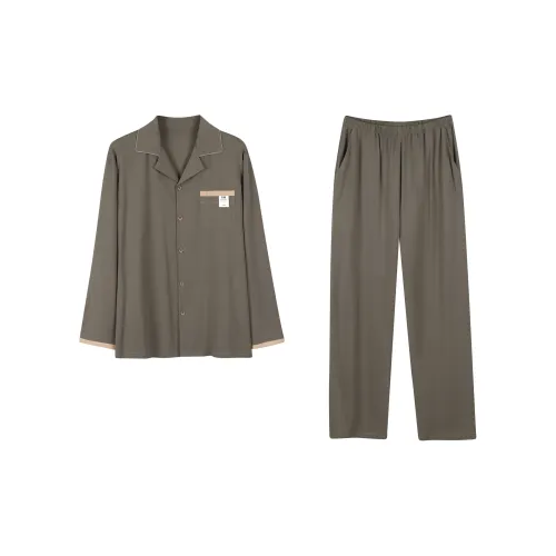 XUANZHITING Желтый Мужской Пижамный Комплект