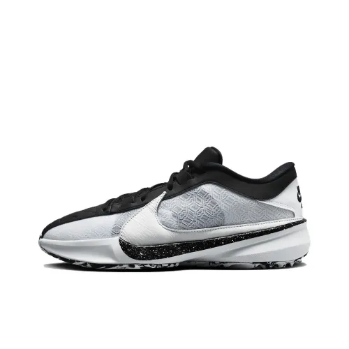 Nike Zoom Freak 5 'Белый' Устойчивый к истиранию Дышащие Низкие Баскетбольные кроссовки Мужские Белые