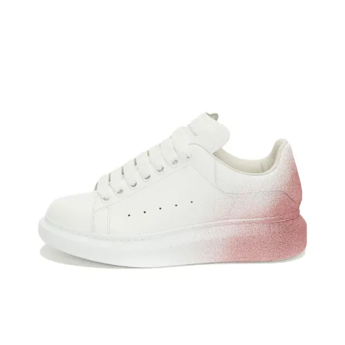 Alexander McQueen Oversized Sneaker Low Топ Стильные Скейтбординги Женские Белые Розовые