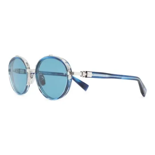BALMAIN Ацетат Круглые Солнцезащитные очки Мужские Синие