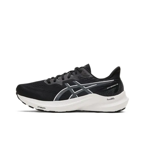 Asics GT 2000 12 Low Топ Беговые кроссовки Унисекс Черный Серый 2E Ширина 2E Ширина