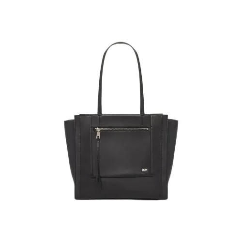 DKNY Кожа Тоут Сумка Сумка для покупок Сумка на плечо Сумка Большая Женская Черная