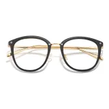 Матовая черная рамка / Ярко-золотая нога T02