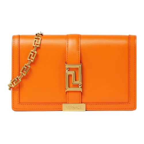 FANSIZHE Greca Goddess Кожа Овечья шкура Комбинированный Плечевая сумка Женская Апельсин