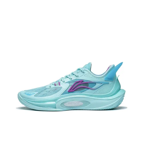 LiNing SONIC 11 V2 Амортизирующие низкоупругие баскетбольные кроссовки с противоскользящим эффектом мужские цвет Island Blue