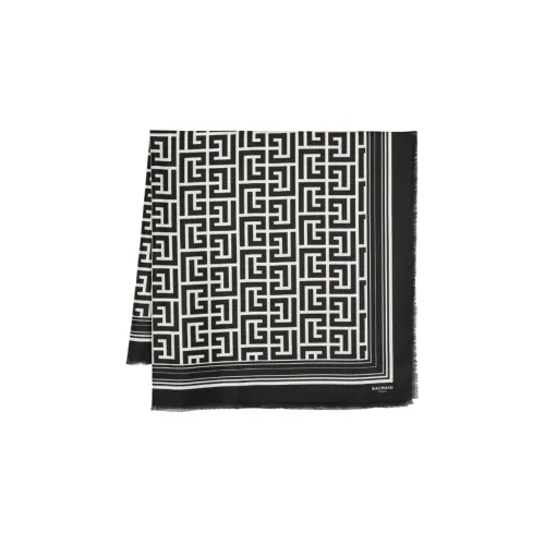 BALMAIN Шелковые шарфы Женские Черный