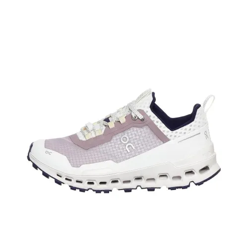 On Ультра Шок Абсорберы Противоскользящие Устойчивые к Износу Низкий Топ Беговые Кроссовки Женские Белые Розовые