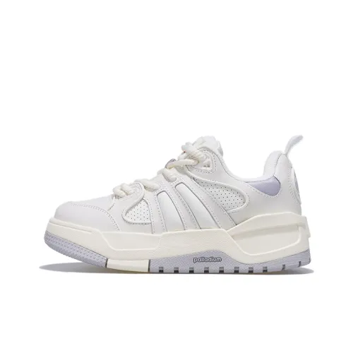 Палладий Puzzle Shoes ADV Series Винтаж Противоскользящие Устойчивые к истиранию Низкий Топ Скейтборд Кроссовки Женские Серый Белый