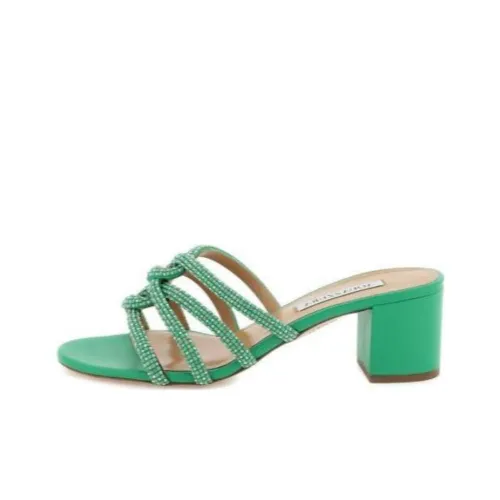 AQUAZZURA Moondust Слипоны 5,5 см Женские Зеленые