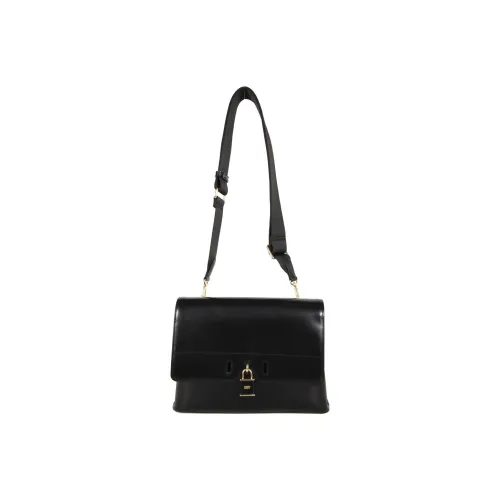 DKNY Телячья кожа Сумка через плечо Стандартная Женская Черная