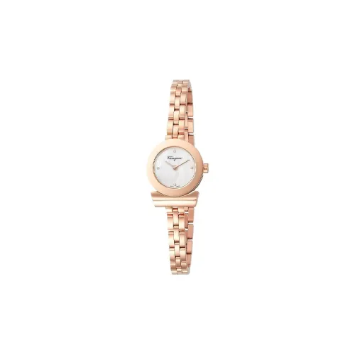 Ferragamo Женские часы Кварцевый механизм Ремешок из нержавеющей стали 40 мм Белый циферблат FBF080017