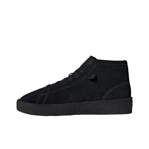 Adidas Originals STAN SMITH Collection Crepe Slip Resistant Abrasion Resistant MID Топ Скейтборд Кроссовки Мужской Черный
