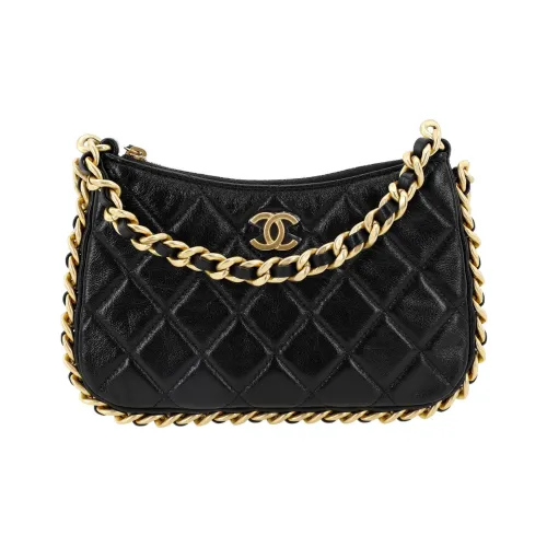 CHANEL Lambskin Сумка через плечо Сумка через плечо Маленькая Женская Черная