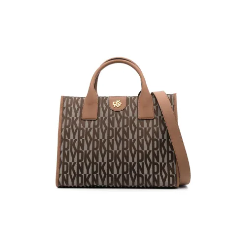 DKNY Телячья кожа Комбинированная Сумка Женская Коньячный Коричневый Кофейный