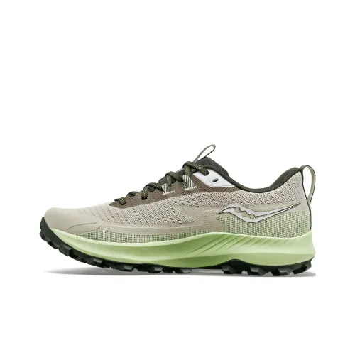 Saucony Peregrine 13 Peregrine Falcon 13 Амортизаторы Slip-resistant Низкий топ Беговые кроссовки Мужской Зеленый