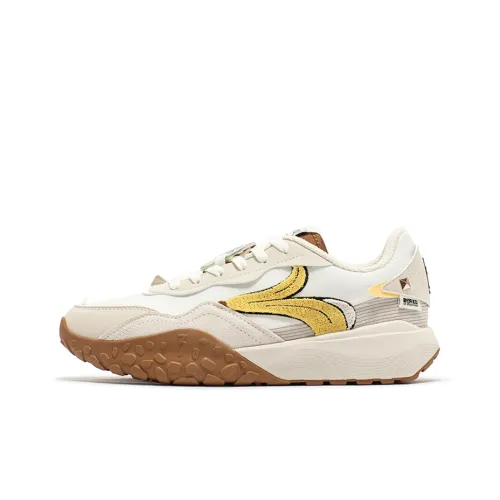 361° Bored Monkey Series Устойчивый к истиранию Низ Резистентный Низкий Топ Повседневный Мужской Перо Белый Фрукты Оболочка Коричневый