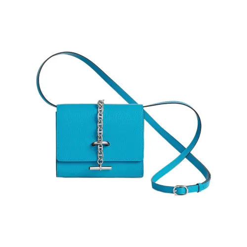 HERMES Chamkila шевро Сумка через плечо Женская 0F BLEU Frida Синий