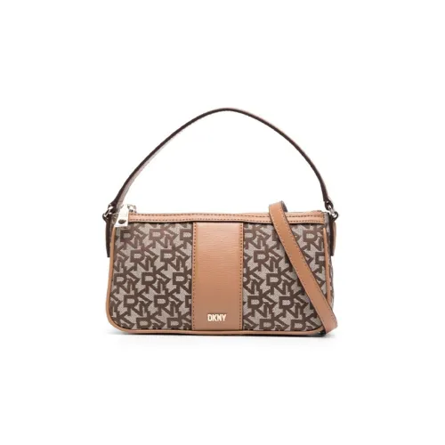 DKNY Полиэстер Телячья кожа Сумка через плечо Сумка Женская Светло-коричневая