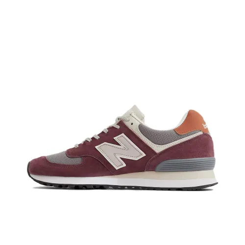 New Balance NB 576 Амортизация Износостойкий Низкий Топ Беговые кроссовки Унисекс Бордовый