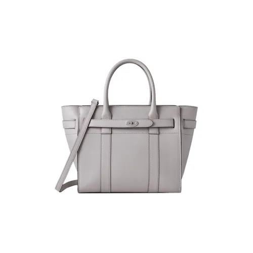 Mulberry Bayswater Коровья кожа Сумка через плечо Сумка Маленькая Женская Светло-серая