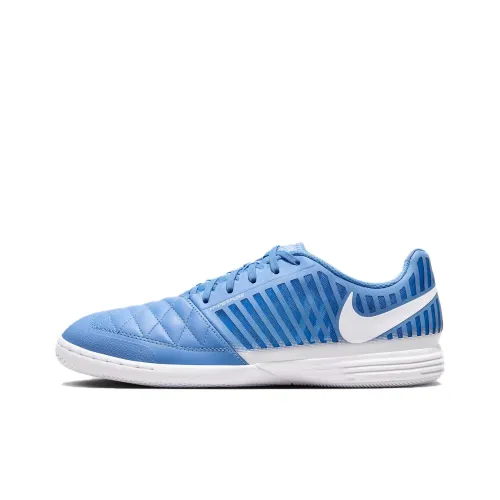 Nike Lunar Gato IC IN Амортизация Устойчивый к истиранию Дышащие Футбольные бутсы Мужские Синие Белые