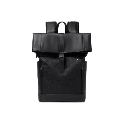 Slazenger ПУ (полиуретан) Мягкая кожа Рюкзак Унисекс Клетка в клетку Черный Черный Серый