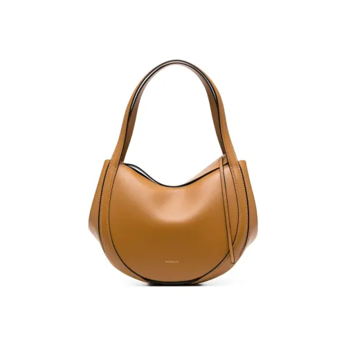 Wandler Телячья кожа Сумка через плечо Мини Женская Светло-коричневая