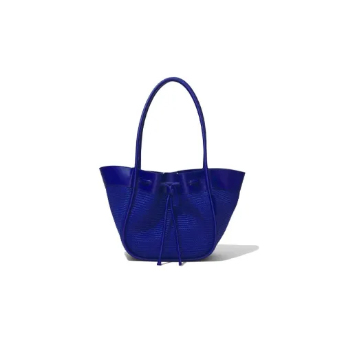 PROENZA SCHOULER Сумка Tote из рафии с коровьей кожей сумка для покупок большая женская синяя