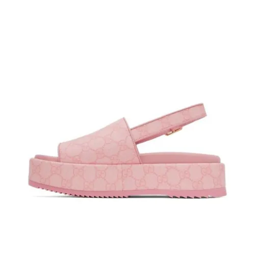 GUCCI GG Platform One Strap Sandals Women's Pink