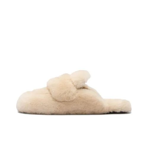 PRADA Резиновая подошва Домашние тапочки Женские Бежевый