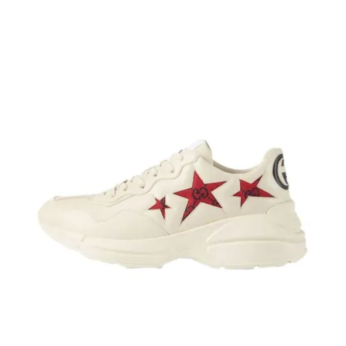 GUCCI Rhyton Low Топ Толстая подошва Кроссовки Мужские Айвори Белый