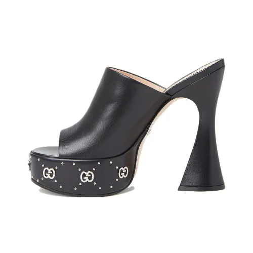 GUCCI GG Platform Стильные Сандалии Женские Черные