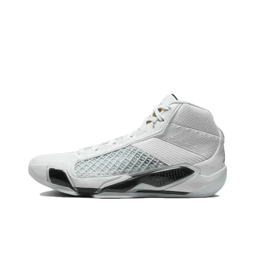 Jordan Air Джордан 38 'FIBA' Амортизация MID Топ Баскетбольные кроссовки Мужской Серый Международная версия