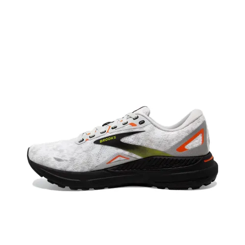 Brooks Shock Absorbers Slip-Resistant Abrasion-Resistant Low-Top Беговые кроссовки Мужские Белый Красный
