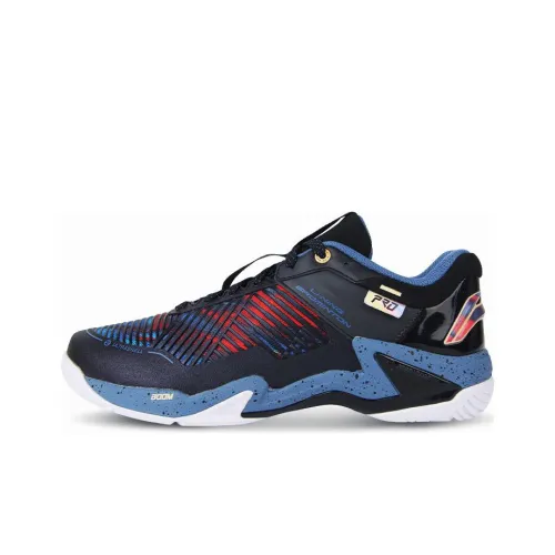 LiNing Pro Anti-slip High Top Badminton Shoes Men's Black Blue LiNing Pro Противоскользящие высокие кроссовки для бадминтона мужские черные синие