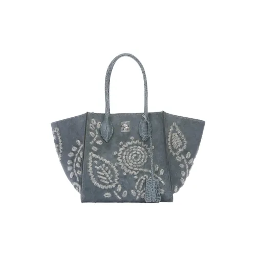 ERMANNO SCERVINO Замша Одно Плечо Сумка Стандартная Женская Серый Синий