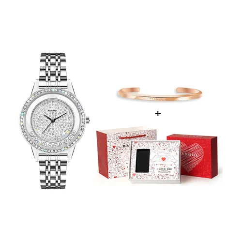 KANGOL Free Dancer Поворот Удачи Кварцевый Механизм Металлический Ремешок Часы Женские Серебристый Циферблат KANGOL K959