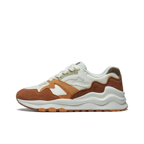LiNing 001 Mountain Sea Противоскользящие Низкие Кроссовки для Бега Мужские Бежевые Коричневые