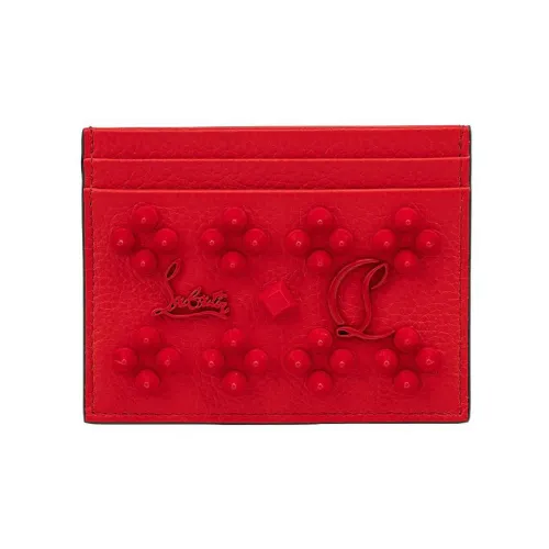 CL LUBOTING Телячья кожа Держатель для карт Женские Красный
