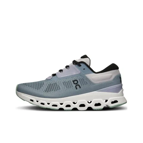 On Cloudstratus 3 Амортизация Низкий Топ Беговые Кроссовки Женские Серый Синий