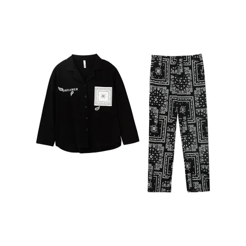 DAMOS·LOVE Пижамный комплект Осенний Женский Черный