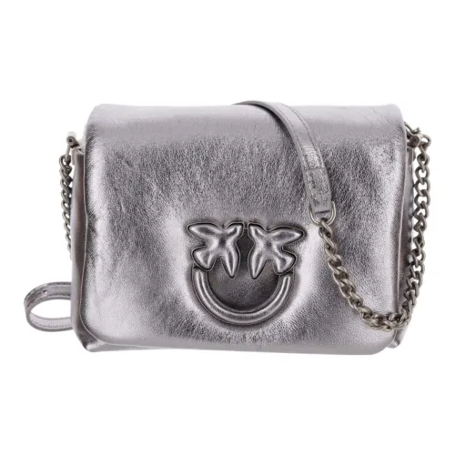 PINKO Baby Love Овчина Сумка через плечо Сумка на плечо Женская Серебряная