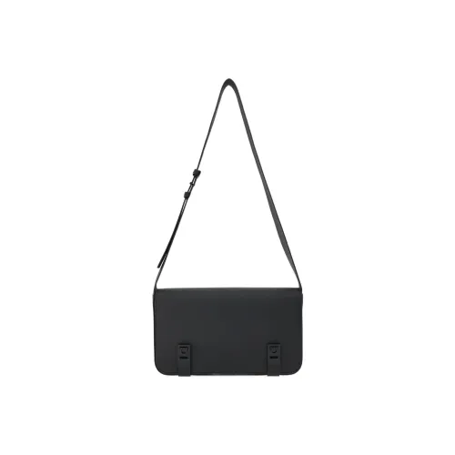 Ferragamo Gancini Hammered Телячья кожа Курьерская сумка Сумка Сумка через плечо Сумка через плечо Стандартная Женская Черная