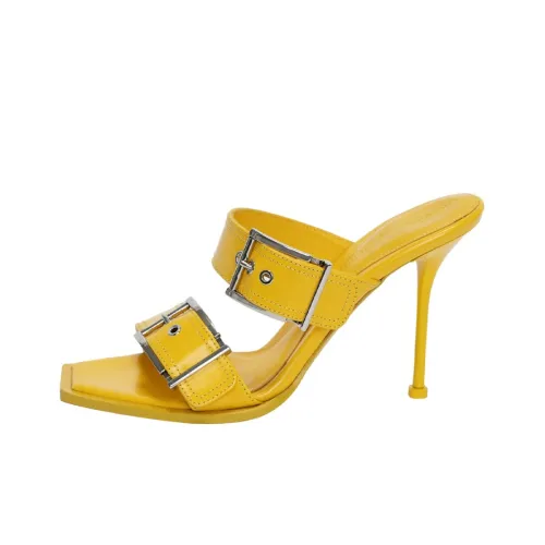 Alexander McQueen Панк Тихий Слипоны Женские Желтые