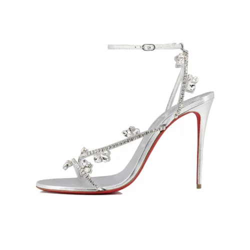 CL one Ремень Сандалии 10 см Женские Серебряные